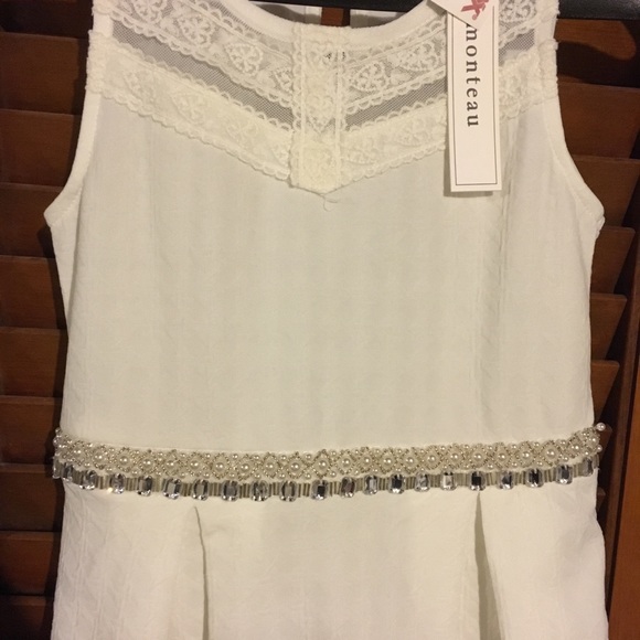 Girls white party dress - Picture 4 of 5